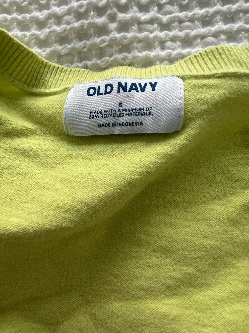 Old Navy Bright Lime Open-Front Women's Cardigan Sweater - Picture 2 of 3